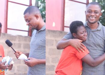 21-year-old weeps after receiving GHS2000 from SVTV Africa Foundation